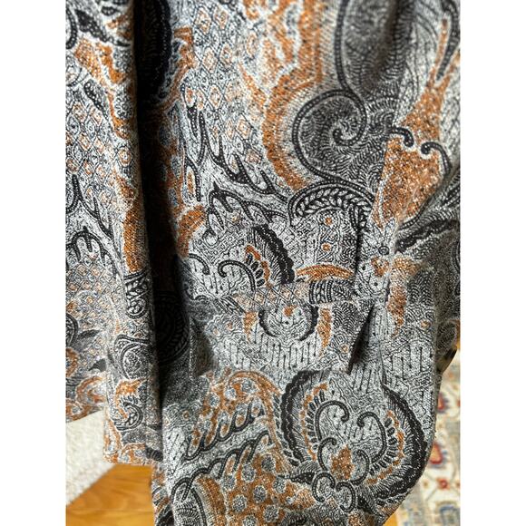 Windsor. Grey & Brown Paisley Silk & Wool Blend Blazer - Picture 3 of 8